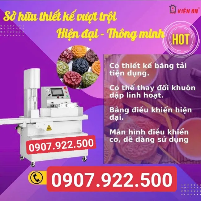 Máy dập tạo hình bánh trung thu Kiến An - Hình ảnh 3