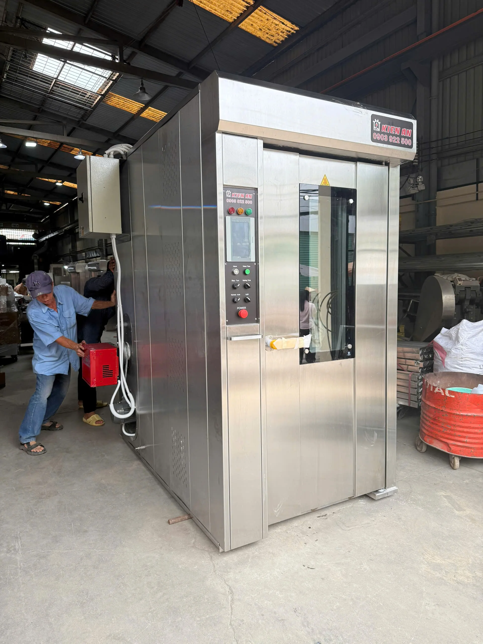 Lò bánh mì xoay 16 khay điện và dầu - Hình ảnh 8