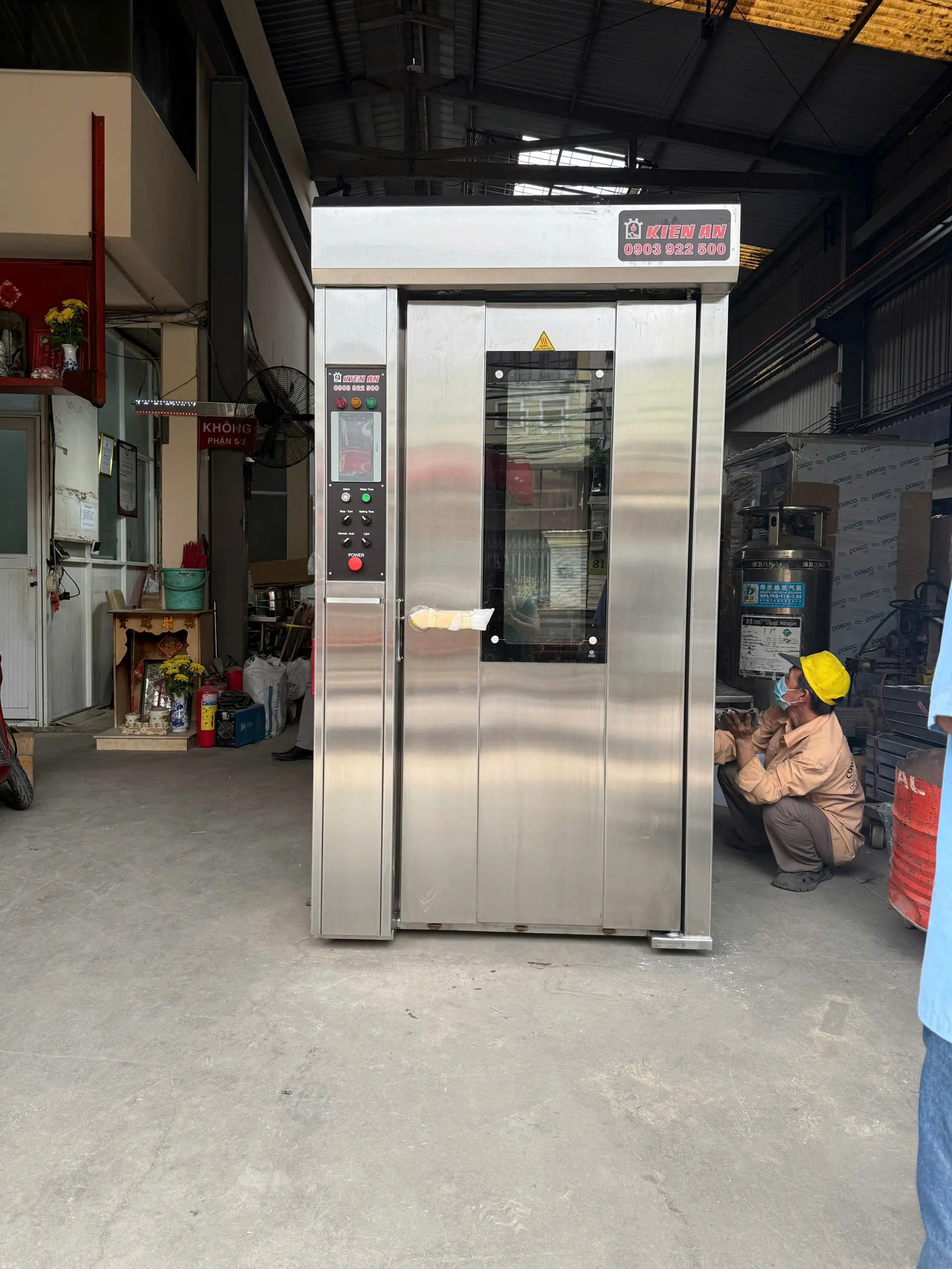 Lò bánh mì xoay 16 khay điện và dầu - Hình ảnh 5